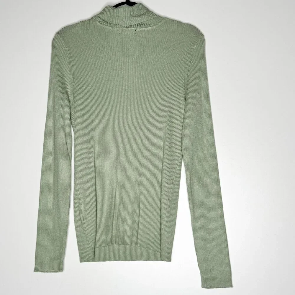 NEW Fashion Nova Tara Turtle Neck Sweater Green Women's Plus Size 1X
